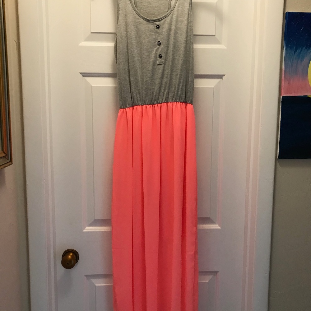 Pink and Grey sun dress size large